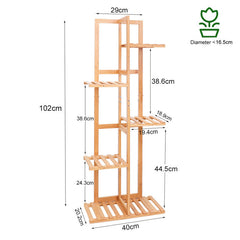 Lofaris Bamboo Plant Stand Rack Multiple Flower Pot Holder