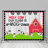 Lofaris Barn Holy Cow Our Class Is A Moo Zing Wood Backdrop