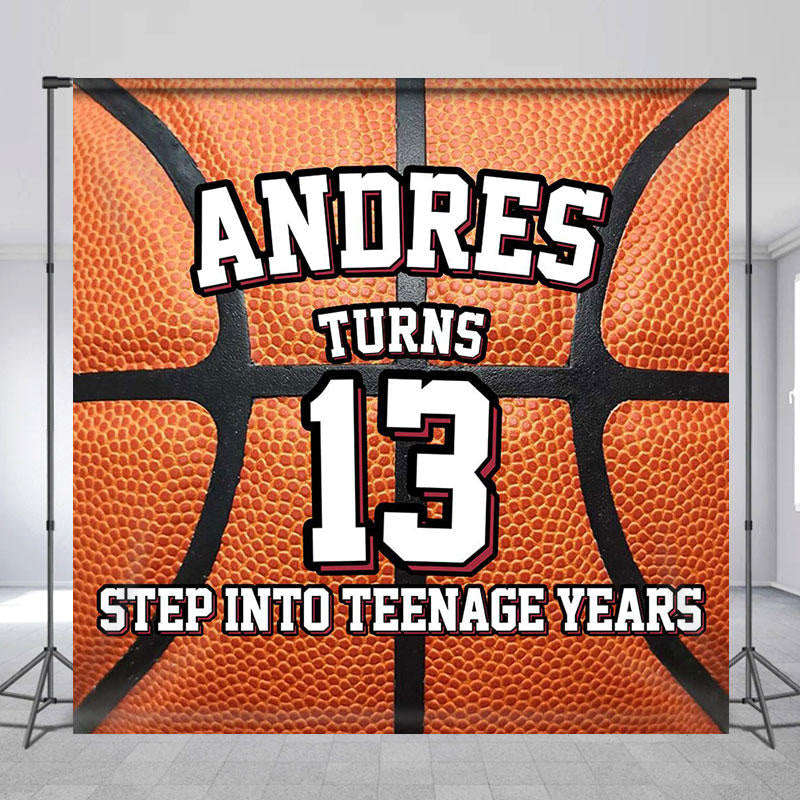Lofaris Basket Ball Teenage Year Custom Birthday Backdrop