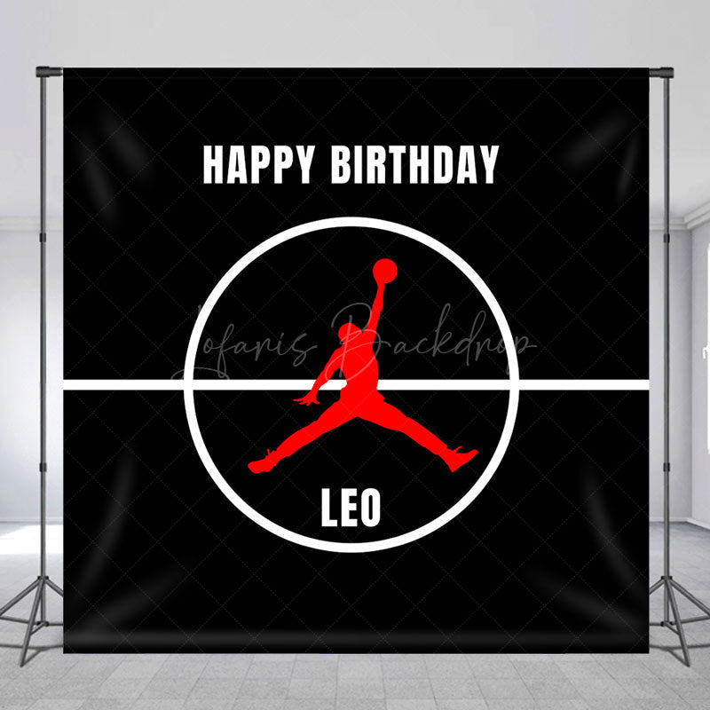 Lofaris Basketbal Player Dunk Custom Boy Birthday Backdrop