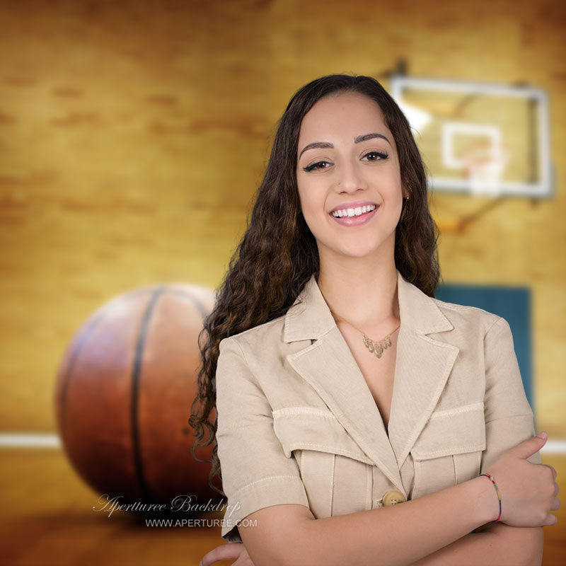 Lofaris Basketball Floor Court Bokeh Backdrop For Photo Booth