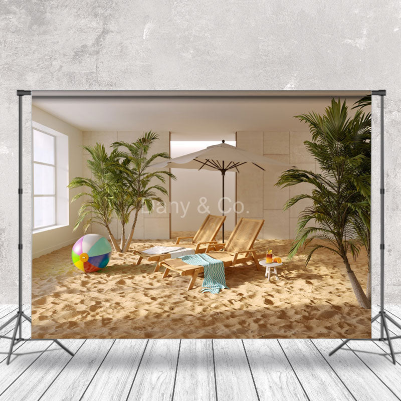 Lofaris Beach Loungers Vacation Interior Photography Backdrop