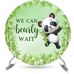 Lofaris Bearly Wait Bamboo Panda Round Baby Shower Backdrop