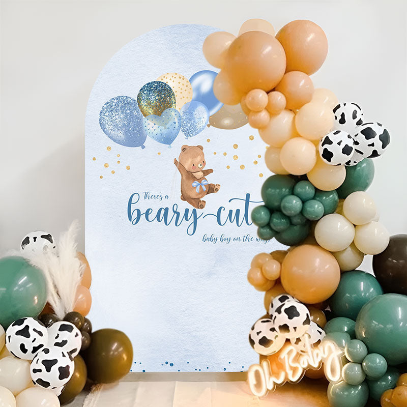 Lofaris Bearly Wait Blue Baby Shower Chiara Arch Backdrop