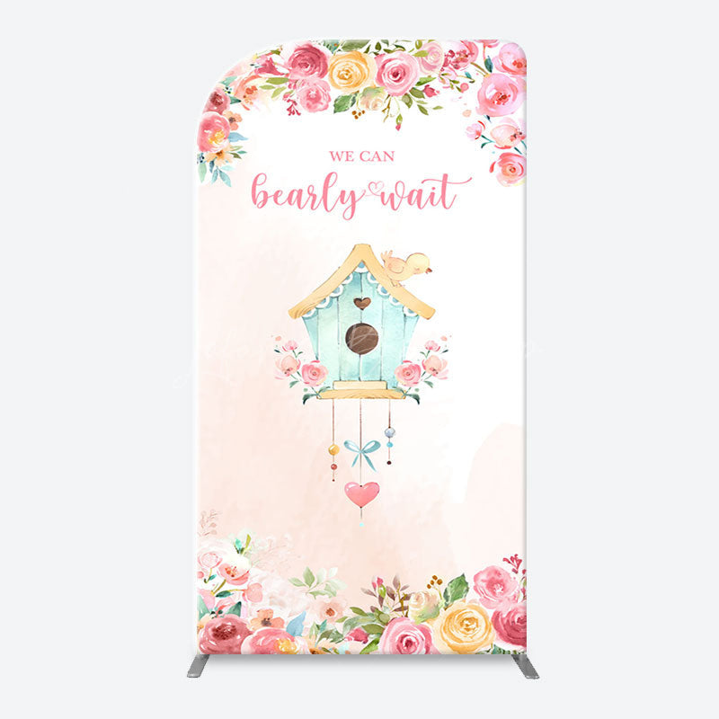 Lofaris Bearly Wait House Floral Arch Baby Shower Backdrop