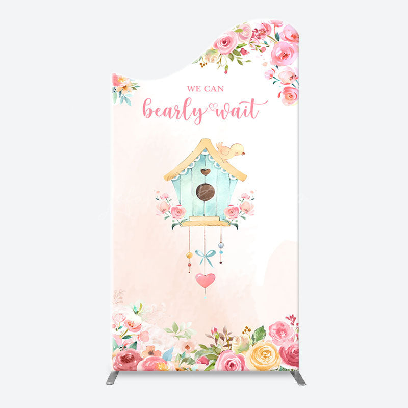 Lofaris Bearly Wait House Floral Arch Baby Shower Backdrop