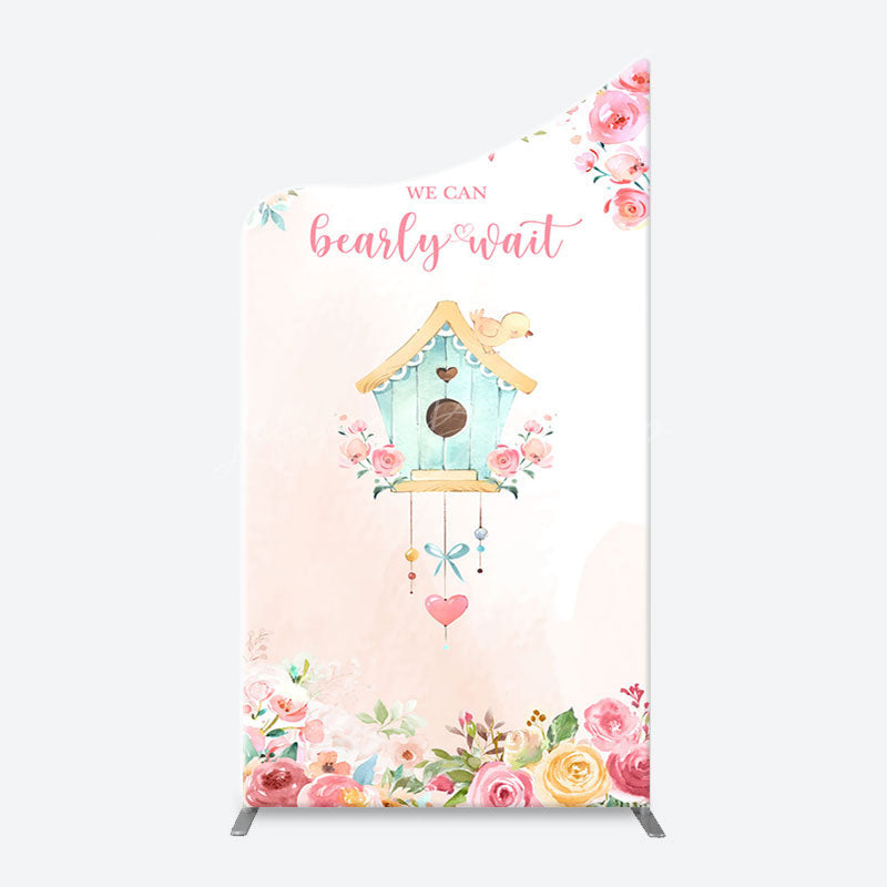 Lofaris Bearly Wait House Floral Arch Baby Shower Backdrop