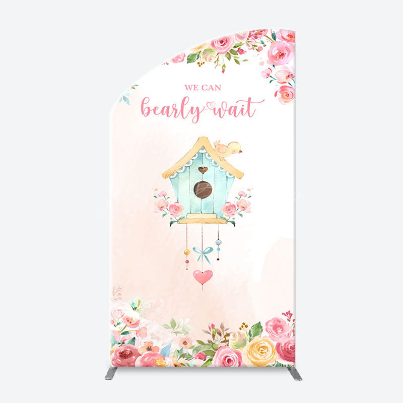 Lofaris Bearly Wait House Floral Arch Baby Shower Backdrop