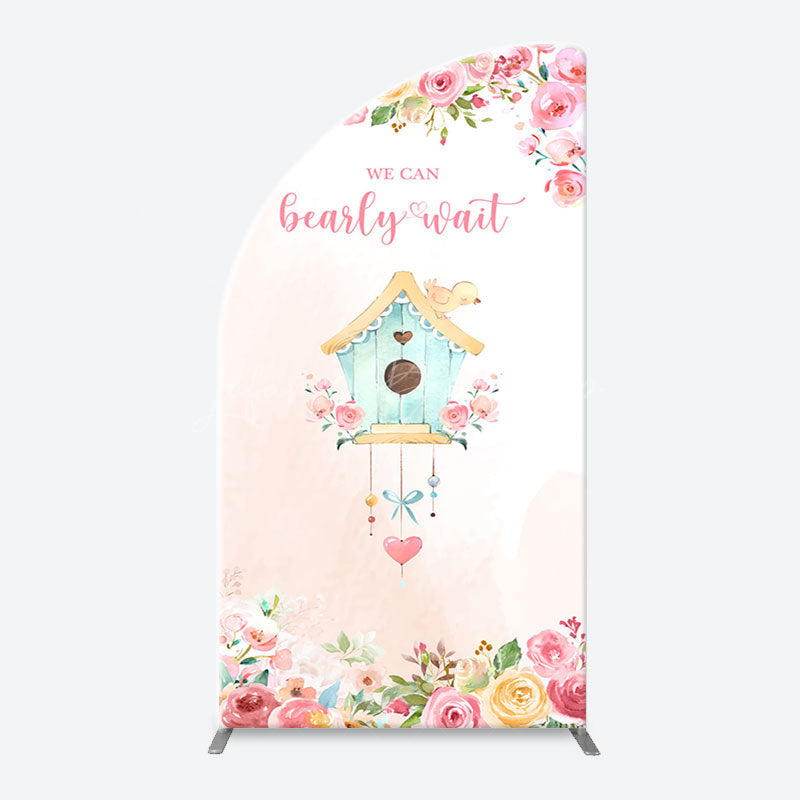Lofaris Bearly Wait House Floral Arch Baby Shower Backdrop