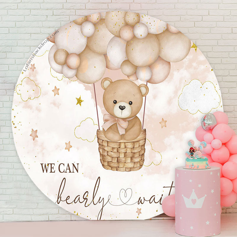 Lofaris Bearly Waiy Teddy Bear Circle Baby Shower Backdrop