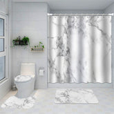Lofaris Beautiful Gray Marbling Home Decor Bath Curtain