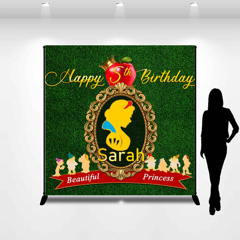 Lofaris Beautiful Princess Custom 5th Birthday Backdrop