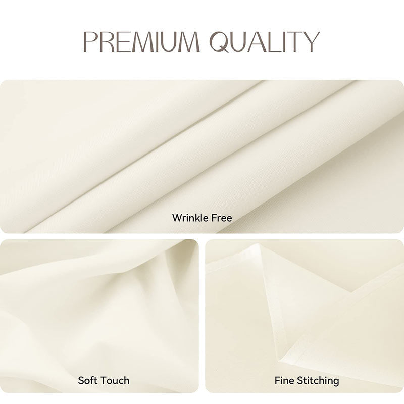 Lofaris Beige 180 GSM Polyester Round Banquet Tablecloth