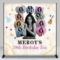 Lofaris Beige Bokeh Custom Photo 18th Birthday Era Backdrop