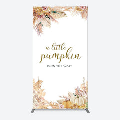Lofaris Beige Flower Feather Boho Arch Baby Shower Backdrop