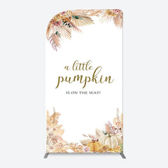 Lofaris Beige Flower Feather Boho Arch Baby Shower Backdrop