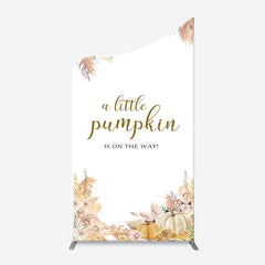Lofaris Beige Flower Feather Boho Arch Baby Shower Backdrop