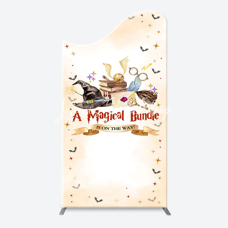 Lofaris Beige Magical Bundle Wizard Arch Baby Shower Backdrop