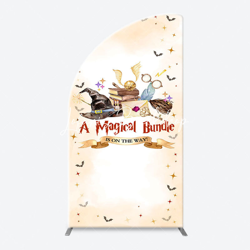 Lofaris Beige Magical Bundle Wizard Arch Baby Shower Backdrop