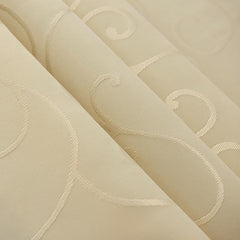 Lofaris Beige Round Luxury Premium Polyester Table Cover