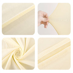 Lofaris Beige Spandex Fit Round Top Backdrop Wedding Arch Cover