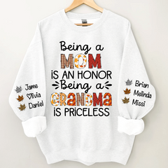 Lofaris Unique Fall Gift For Grandma and Grandkids Custom Name CTH01 Sweatshirt