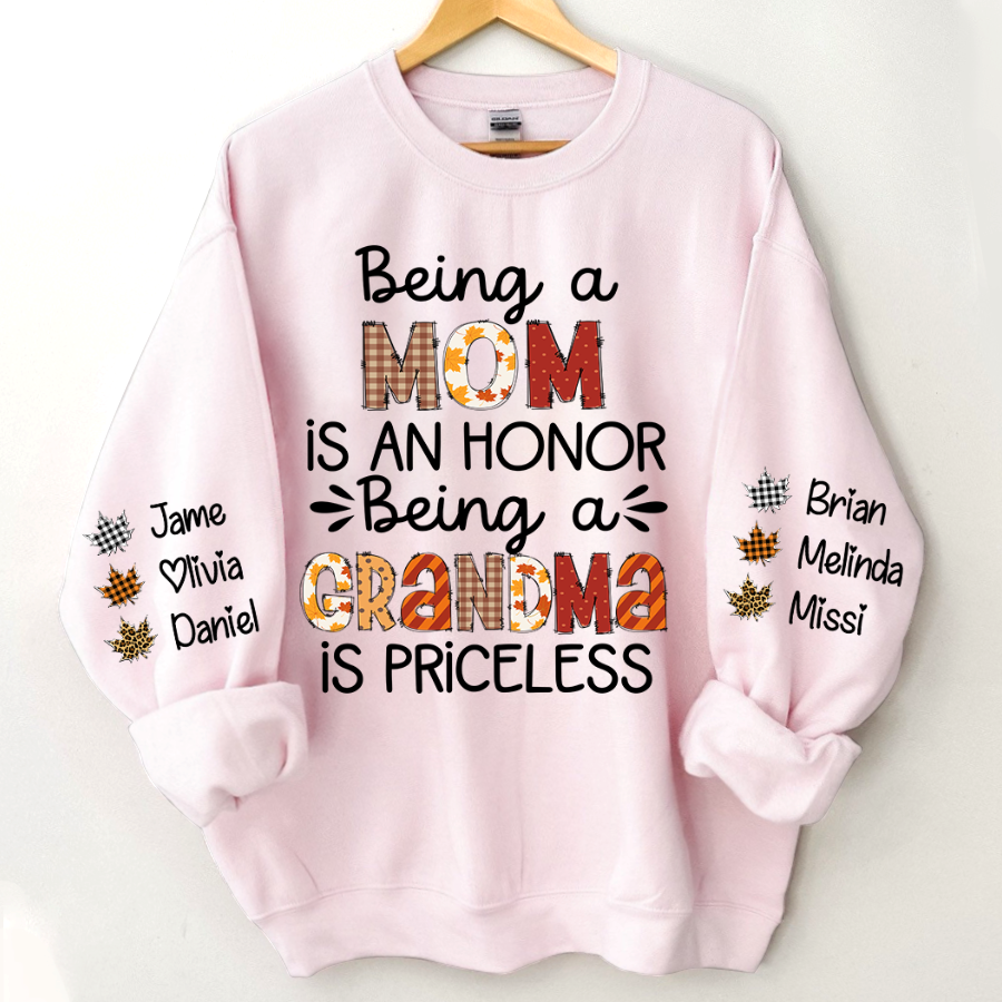 Lofaris Unique Fall Gift For Grandma and Grandkids Custom Name CTH01 Sweatshirt