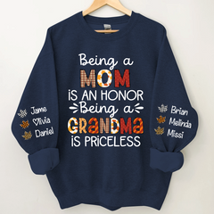 Lofaris Unique Fall Gift For Grandma and Grandkids Custom Name CTH01 Sweatshirt