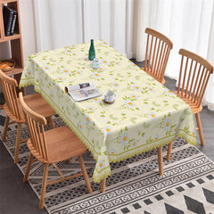 Lofaris Bellis Perennis Spring Flower Rectangle Tablecloth