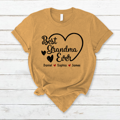 Lofaris Best Grandma Ever Custom Mothers Day Gift T-Shirt