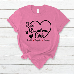 Lofaris Best Grandma Ever Custom Mothers Day Gift T-Shirt