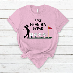 Lofaris Best Grandpa By Par Kids Golf Fathers Day T - Shirt