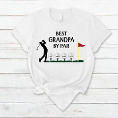 Lofaris Best Grandpa By Par Kids Golf Fathers Day T - Shirt
