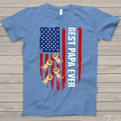 Lofaris Best Papa Ever Fist Grandkids Father’s Day Gift T - Shirt