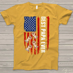 Lofaris Best Papa Ever Fist Grandkids Father’s Day Gift T - Shirt