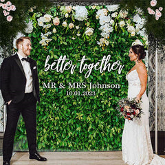 Lofaris Greenery Floral Better Together Backdrop For Wedding