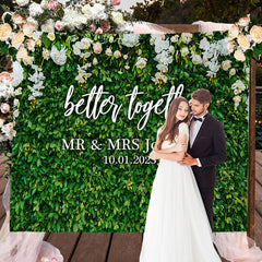 Lofaris Greenery Floral Better Together Backdrop For Wedding