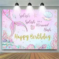 mermaid birthday backdrops - lofaris