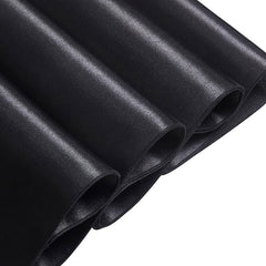Lofaris Black 108 GSM Satin Banquet Rectangle Tablecloth