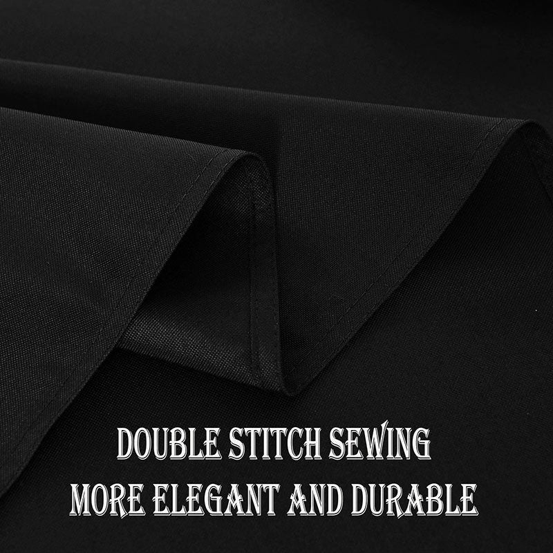 Lofaris Black 150 GSM Polyester Banquet Rectangle Tablecloth