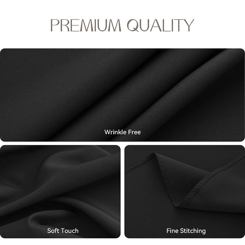Lofaris Black 180 GSM Polyester Round Banquet Tablecloth