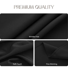 Lofaris Black 180 GSM Polyester Round Banquet Tablecloth