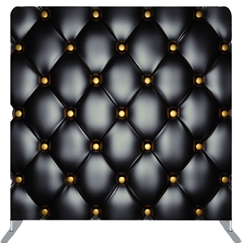 Lofaris Black And Gold Buttons Sofa Style Fabric Backdrop