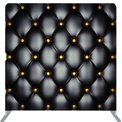 Lofaris Black And Gold Buttons Sofa Style Fabric Backdrop