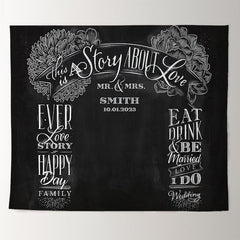 Lofaris Black And White A Story About Love Wedding Backdrop