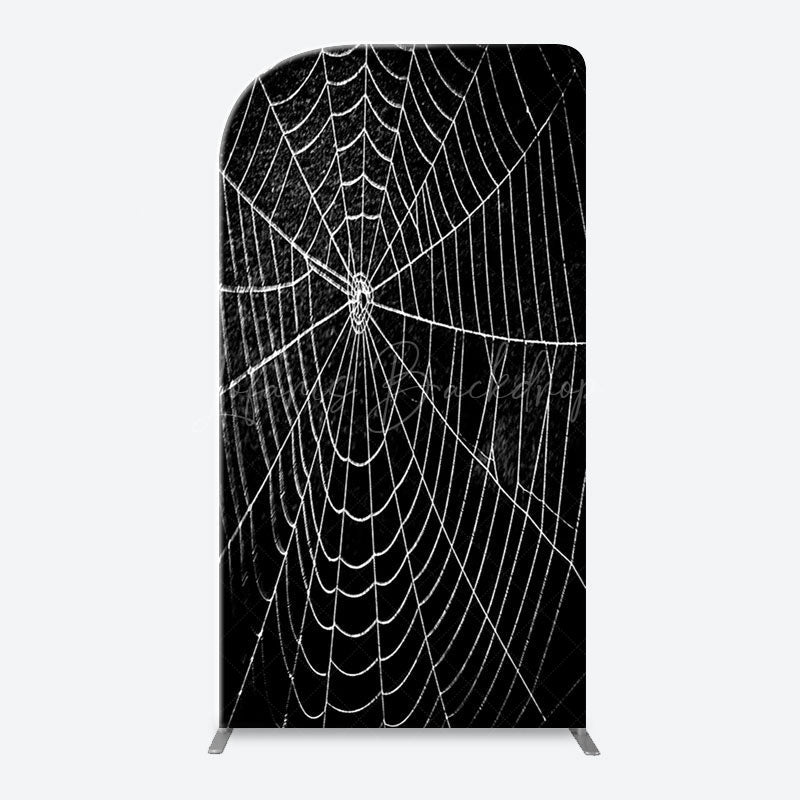 Lofaris Black And White Cobweb Hero Arch Birthday Backdrop