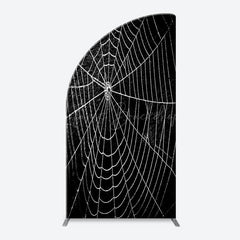 Lofaris Black And White Cobweb Hero Arch Birthday Backdrop