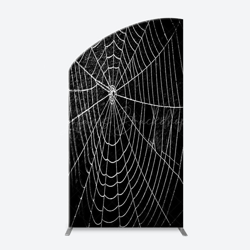 Lofaris Black And White Cobweb Hero Arch Birthday Backdrop