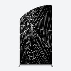 Lofaris Black And White Cobweb Hero Arch Birthday Backdrop