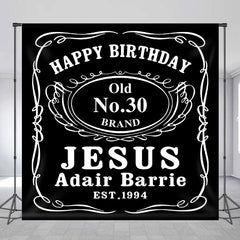 Lofaris Black And White Custom Legend 30th Birthday Backdrop